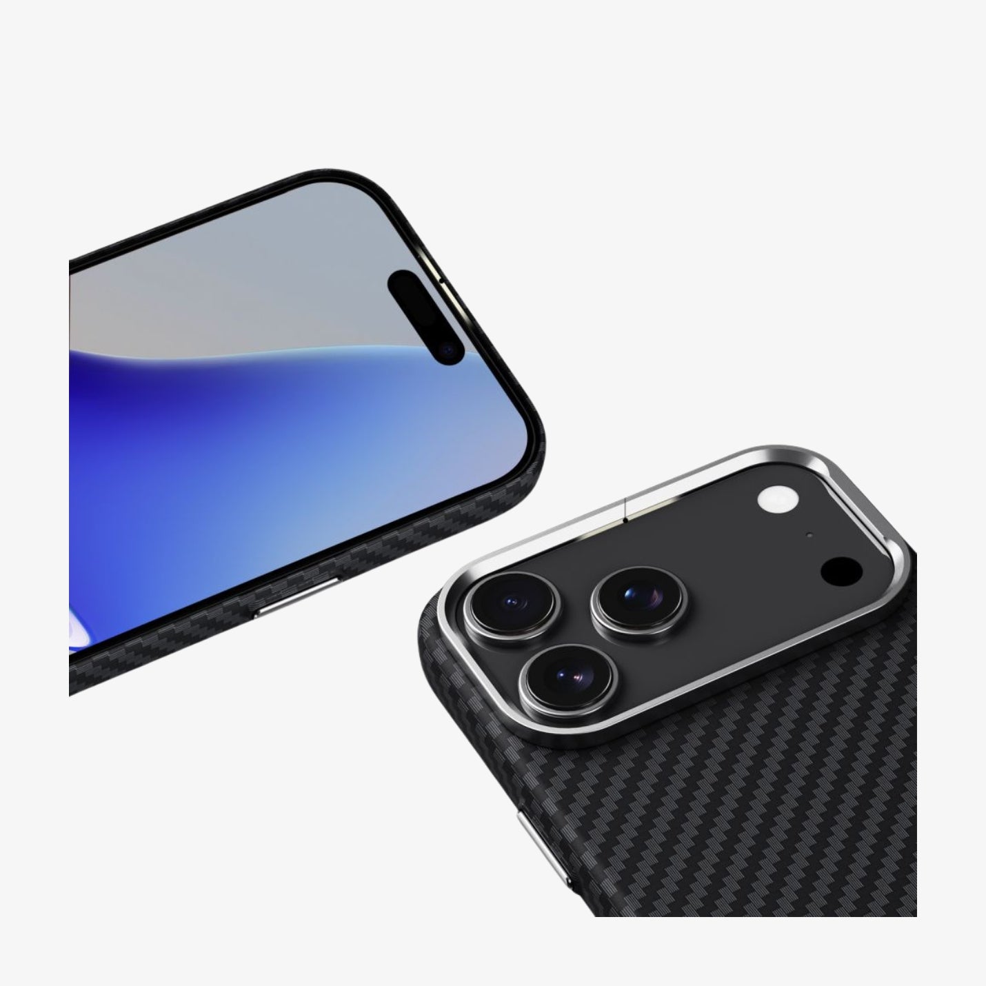 თხელი და მსუბუქი ჩასადები Tech-Protect Ion Carbon MagSafe iPhone 17 Pro Max-სთვის – კარბონის მასალა და მაგსეიფ მხარდაჭერა / Slim and lightweight premium case Tech-Protect Ion Carbon MagSafe iPhone 17 Pro Max – carbon material with full MagSafe support