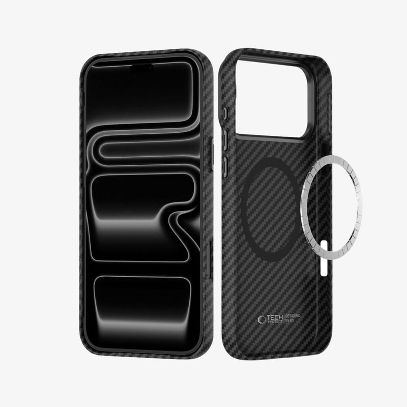 Tech-Protect Ion Carbon MagSafe ქეისი iPhone 18 Pro ულტრა თხელი დიზაინით