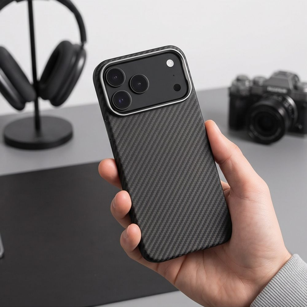ულტრა თხელი ჩასადები Tech-Protect Ion Carbon iPhone 18 Pro მაგსეიფით