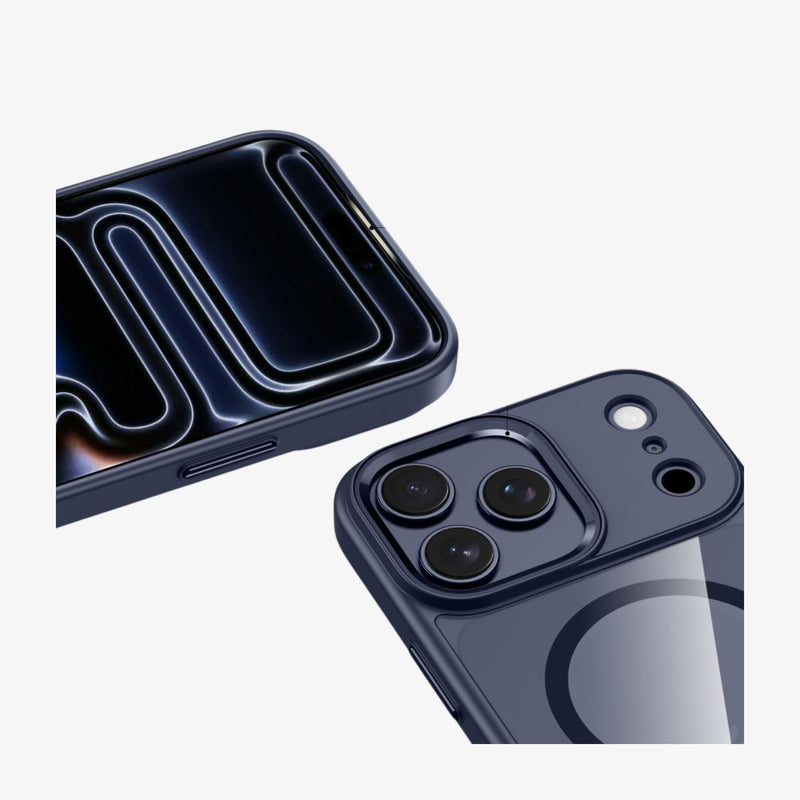 ქეისი Tech-Protect MagMat MagSafe iPhone 17 Pro – სტაფილოსფერი ან ლურჯი ქეისი მაგსეიფი (MagSafe) მხარდაჭერით და ელეგანტური დიზაინით.