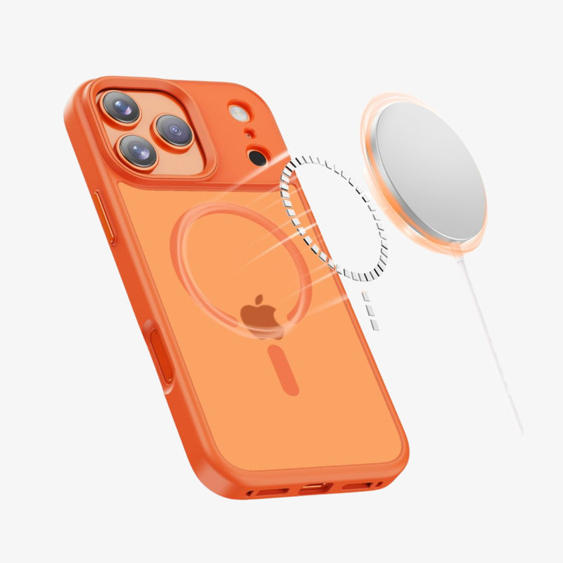 ქეისი Tech-Protect MagMat MagSafe iPhone 17 Pro Max – სტაფილოსფერი ან ლურჯი ქეისი მაგსეიფი (MagSafe) მხარდაჭერით და ელეგანტური დიზაინით.