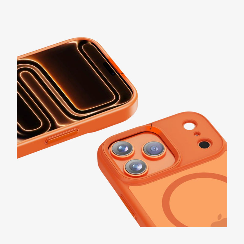 ქეისი Tech-Protect MagMat MagSafe iPhone 17 Pro Max – სტაფილოსფერი ან ლურჯი ქეისი მაგსეიფი (MagSafe) მხარდაჭერით და ელეგანტური დიზაინით.