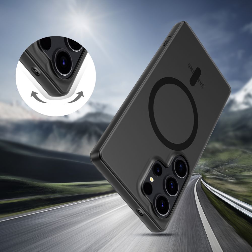 Tech-Protect MagSlim MagSafe Galaxy S25 Ultra Case - ულტრა თხელი და მაგსეიფი თავსებადი ჩასადები Samsung Galaxy S25 Ultra-სთვის. სამსუნგის ქეისი რომელიც ს25 ულტრასთვის არის, Thin Case, magsafe case for s25 ultra