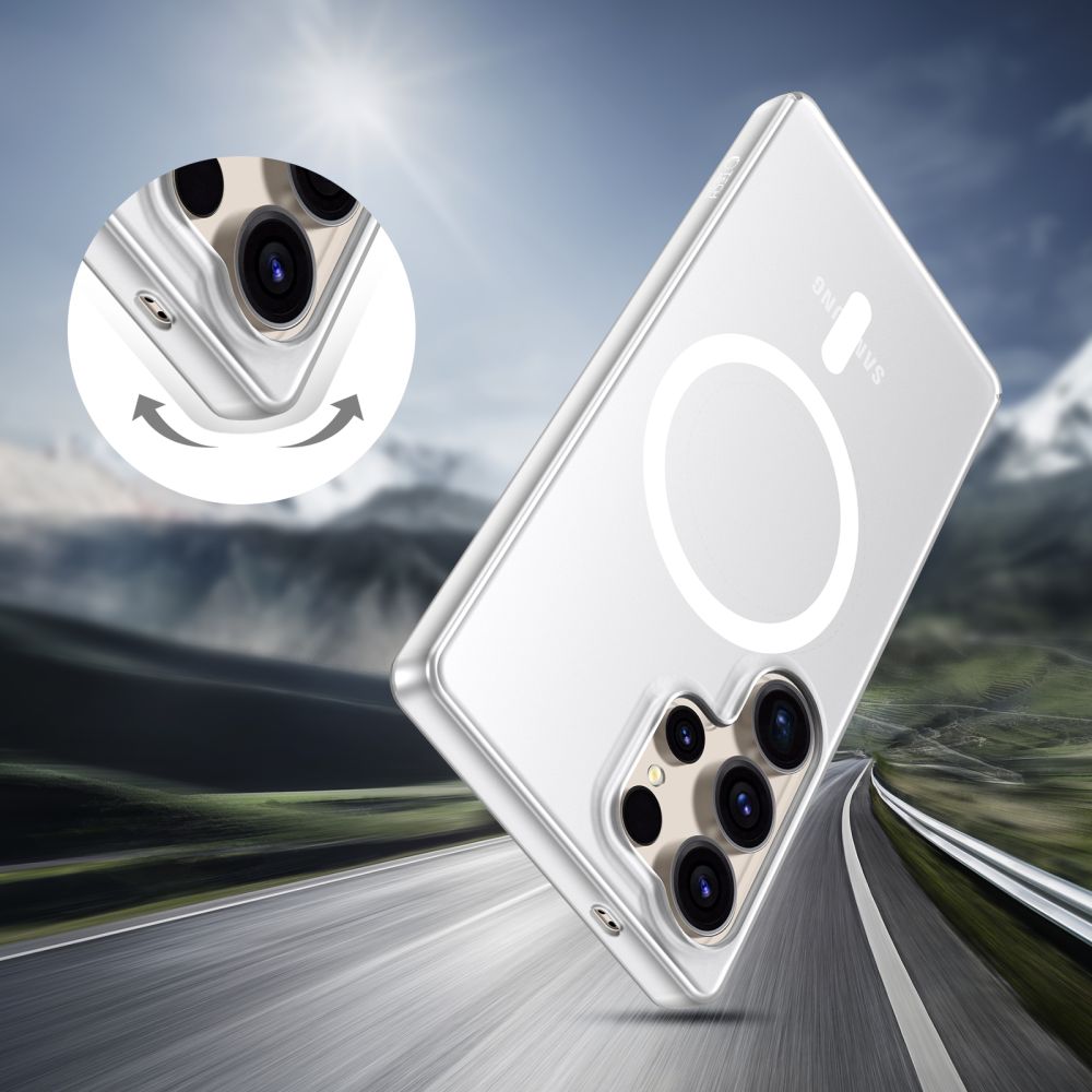 Tech-Protect MagSlim MagSafe Galaxy S25 Ultra Case - ულტრა თხელი და მაგსეიფი თავსებადი ჩასადები Samsung Galaxy S25 Ultra-სთვის. სამსუნგის ქეისი რომელიც ს25 ულტრასთვის არის, Thin Case, magsafe case for s25 ultra