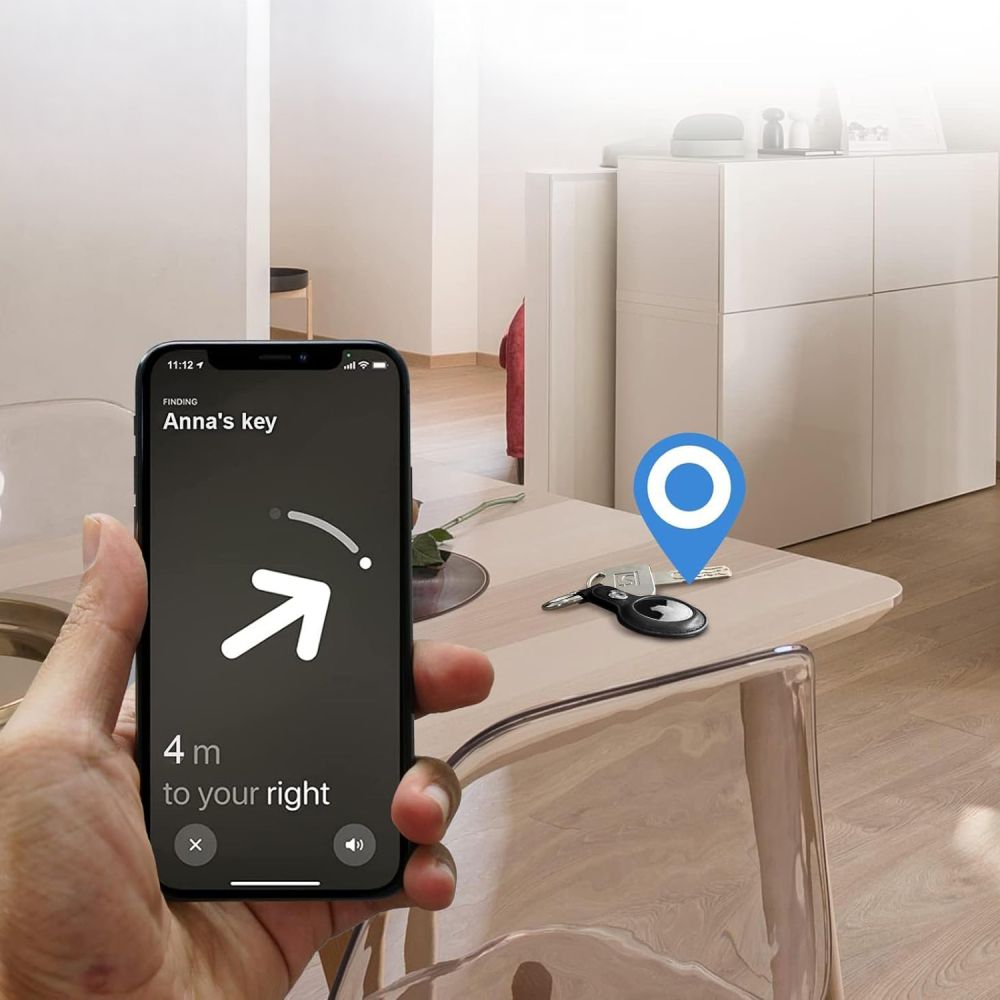 Tech-Protect NaturalFit AirTag ქეისი — რბილი მასალა, რკინის რგოლი და სტილური დიზაინი გასაღებისთვის ან ჩანთისთვის დასამაგრებლად