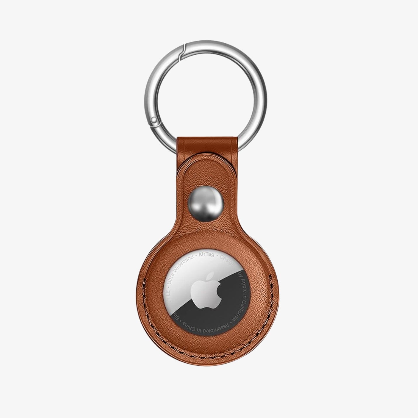 Tech-Protect NaturalFit AirTag ქეისი — რბილი მასალა, რკინის რგოლი და სტილური დიზაინი გასაღებისთვის ან ჩანთისთვის დასამაგრებლად