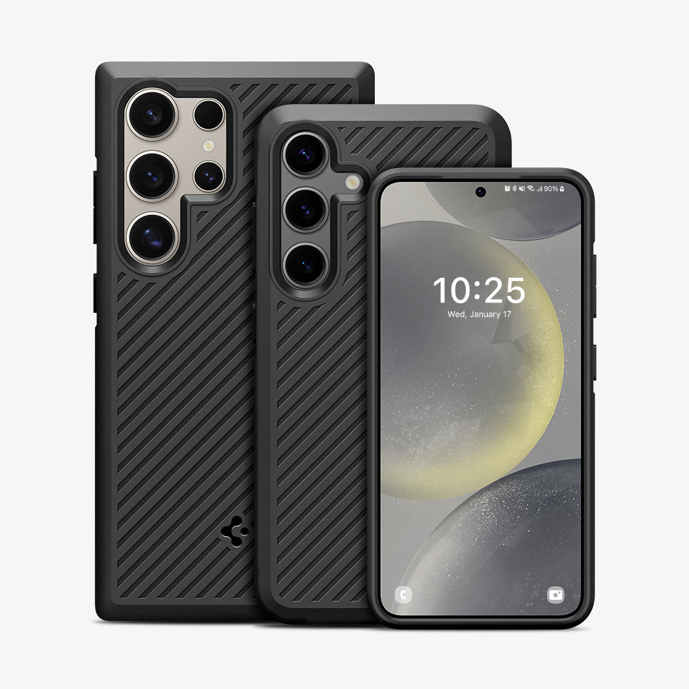 მყარი და საუკეთესო დაცვის ქეისი Spigen Core Armor Galaxy S24-თვის, Galaxy S24 Case შავი
