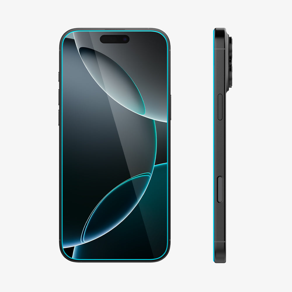 Spigen GLAS.tR EZ Fit ეკრანის დამცავი iPhone 16 Pro-ისთვის - ბრონირებული ეკრანის საუკეთესო დამცავი საქართველოში, in Tbilisi, იდეალური screen protector iPhone 16 Pro-ისთვის