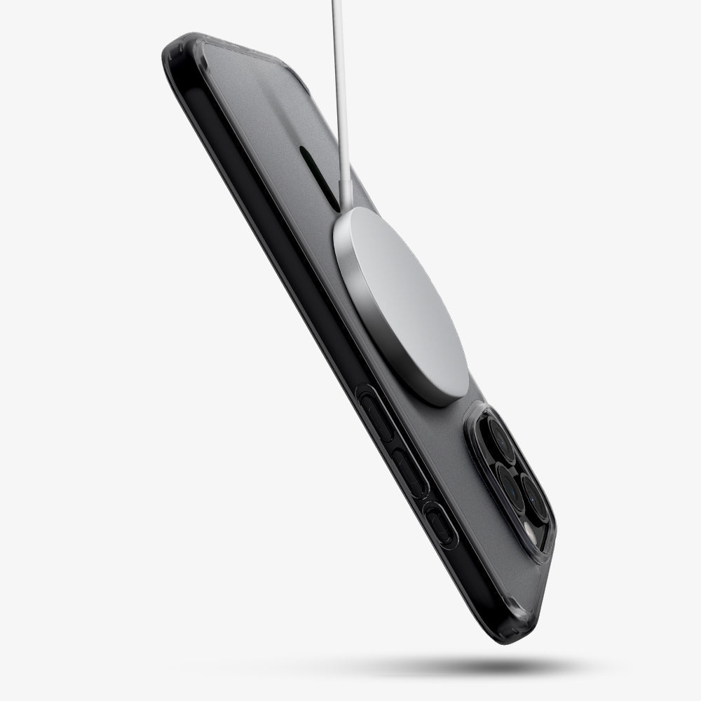 Spigen Ultra Hybrid "T" MagSafe iPhone 16 Pro ქეისი - გამჭირვალე ჩასადები კამერის ღილაკის დამცავით და სენსორული დაცვით, camera button case, მატოვი ქეისი