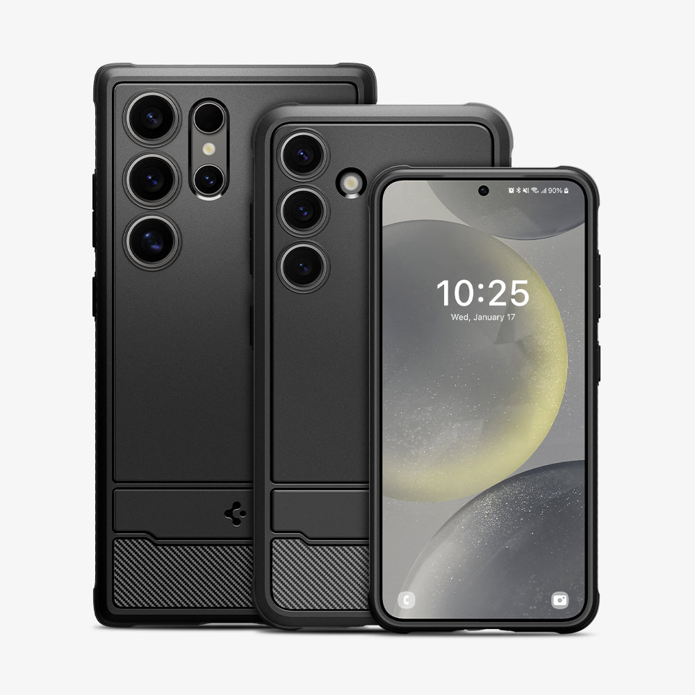 Spigen Rugged Armor პრემიუმ კლასის ქეისი Galaxy S24 Plus -ის, კუთხეების კარგი დაცვით და პრემიუმ მასალებისგან დამზადებული Galaxy S24 Plus-ის ქეისი