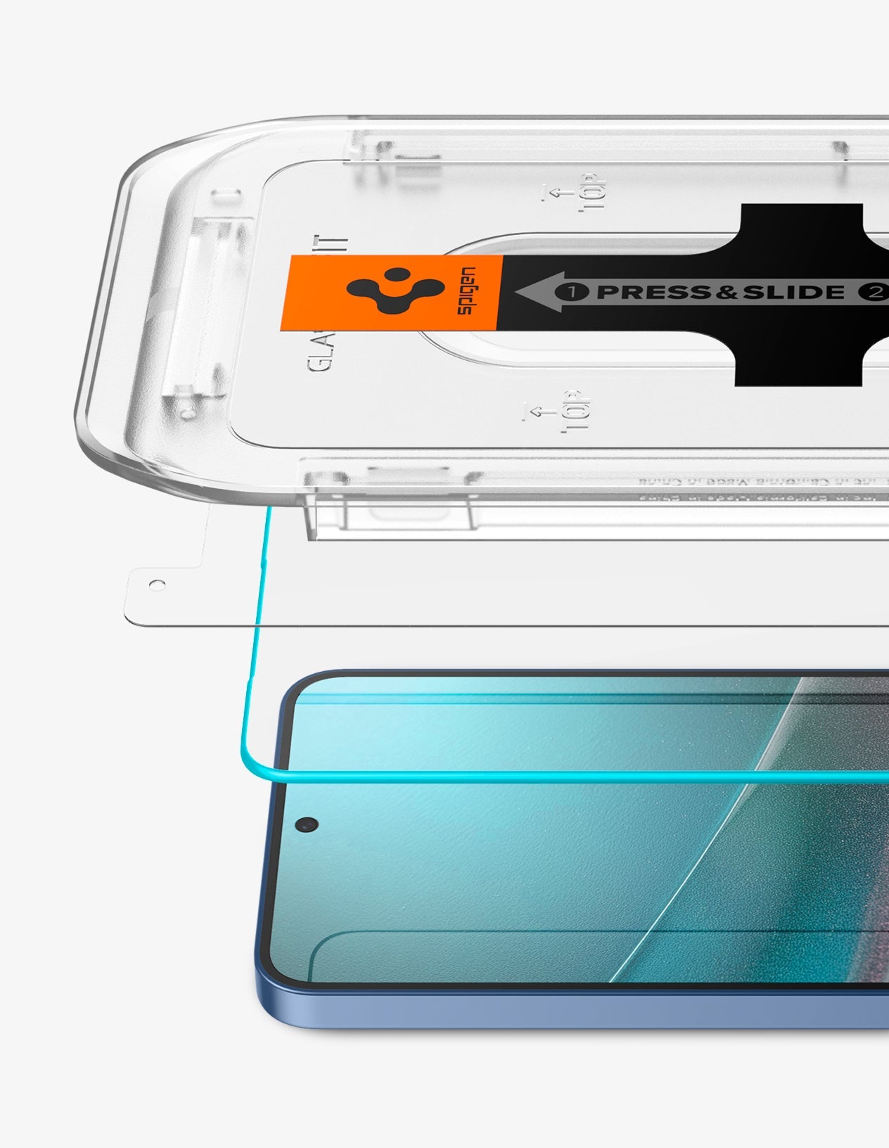 პრემიუმ კლასის Spigen GLAS.tR EZ Fit ეკრანის დამცავი Samsung Galaxy S25 Plus-სთვის – ბრონირებული დამცავი შავი კანტების გარეშე, საუკეთესო ხარისხის Spigen-ის აქსესუარებში.