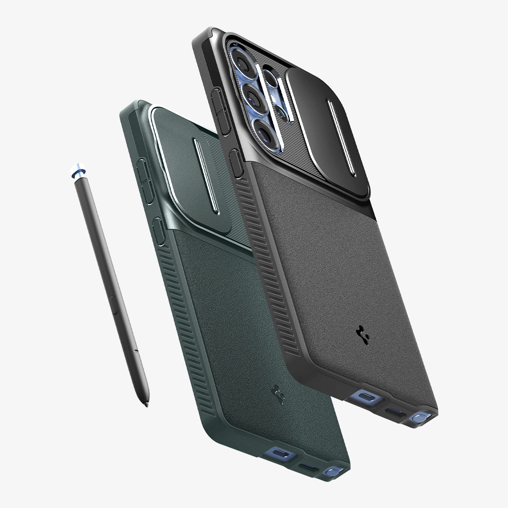Spigen Optik Armor ჩასადები სამსუნგ ს25 ულტრასთვის, პრემიუმ ხარისხის, კამერის დაცვის სპეციალური მექანიზმით და მაქსიმალური უსაფრთხოებისთვის, SamSung s25 Ultra Case, Galaxy