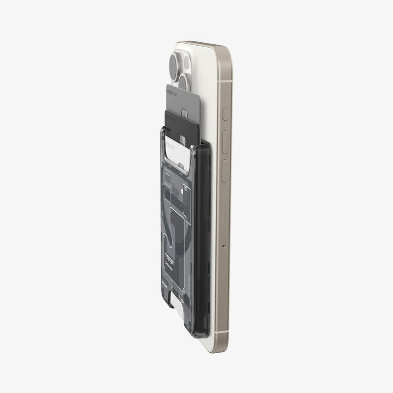 Spigen Ultra Hybrid MagSafe Wallet Zero One ტელეფონის საფულე 3 ბარათის ჩასადებით, მაგსეიფის მიმაგრებით, მაგნიტური საფულე