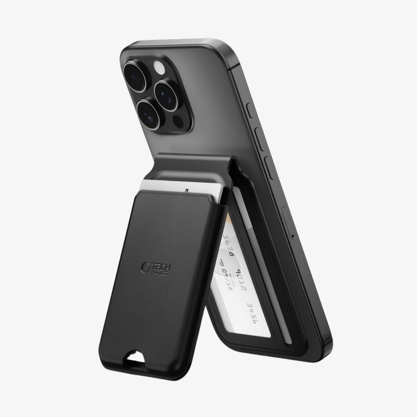 მაგნიტური საფულე Tech-Protect MagWallet Stand Universal Card Holder არის მრავალფუნქციური აქსესუარი, რომელიც მუშაობს საგამით სისტემით, თავსებადია MagSafe (მაგსეიფი) ტექნოლოგიასთან და უზრუნველყოფს ბარათების უსაფრთხო შენახვას; Tech-Protect MagWallet Stand Universal Card Holder is a multifunctional accessory with a magnetic system, compatible with MagSafe technology, ensuring secure card storage.