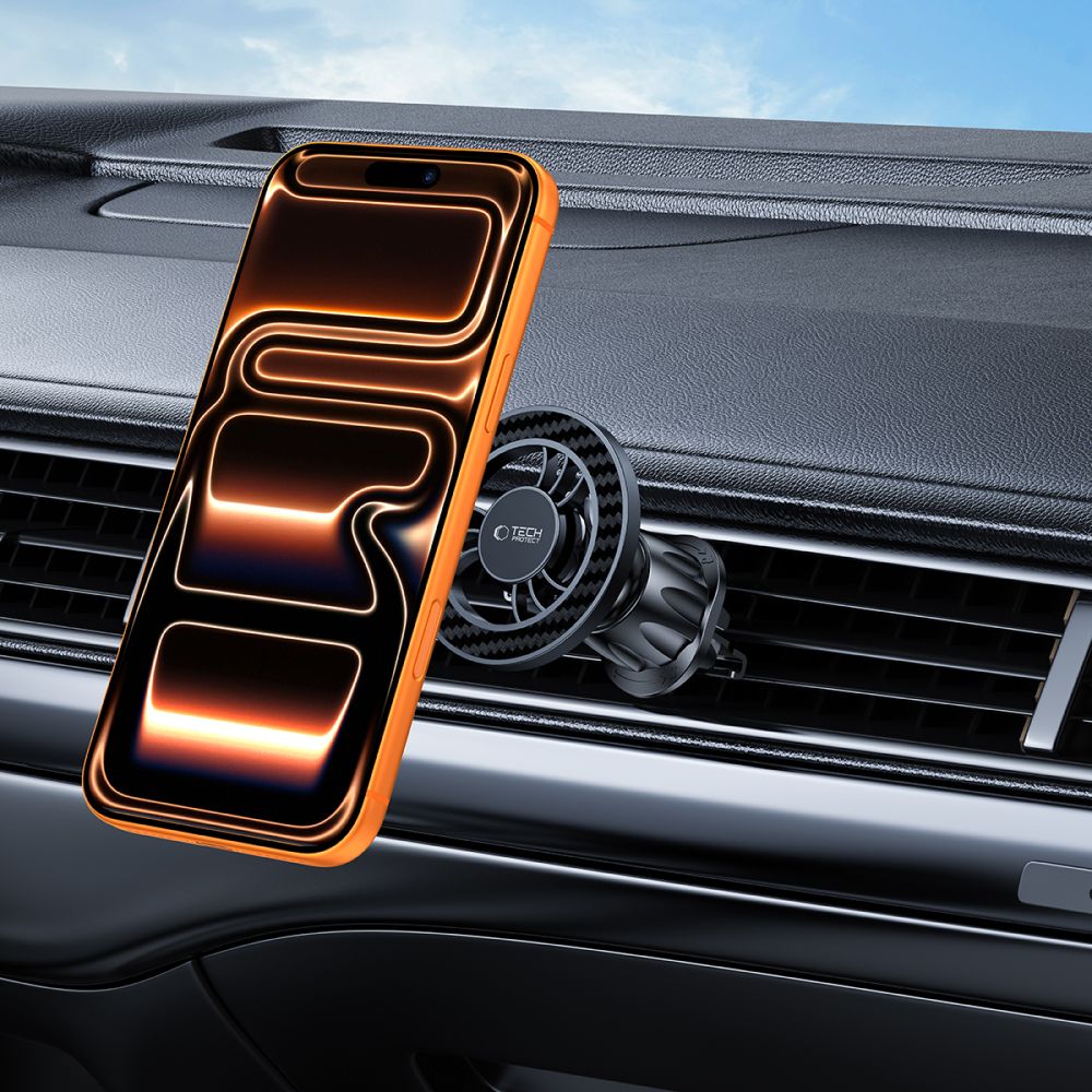 პატარა და კომპაქტური სმარტფონის დამჭერი მანქანისთვის Tech-Protect N56 Magnetic MagSafe მყარი მაგსეიფით