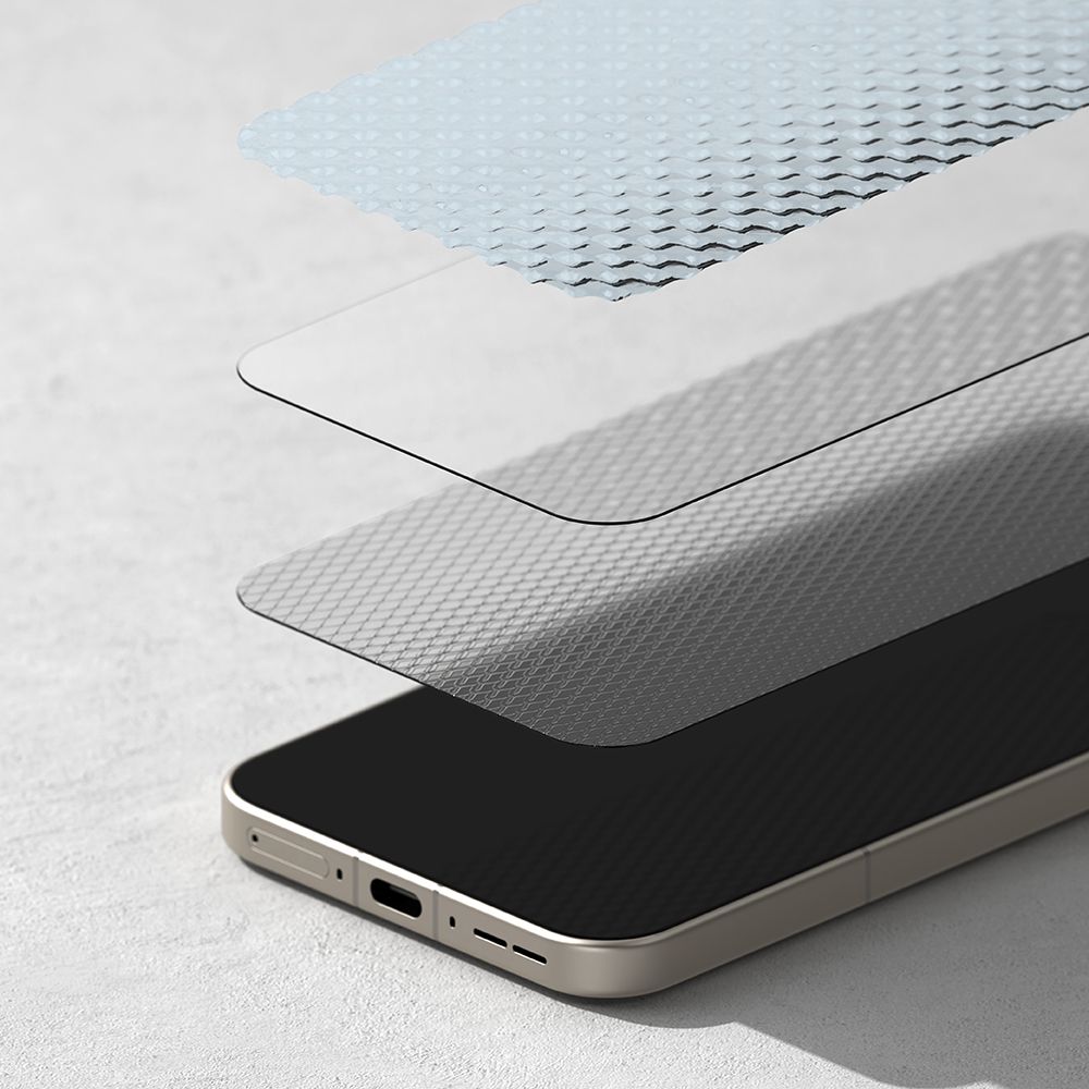 Ringke Easy Slide 2-Pack ეკრანის დამცავი OnePlus 15-ისთვის, გამჭვირვალე ბრონი შავი კანტების გარეშე და მექანიზმით ეკვრის მარტივი მონტაჟით