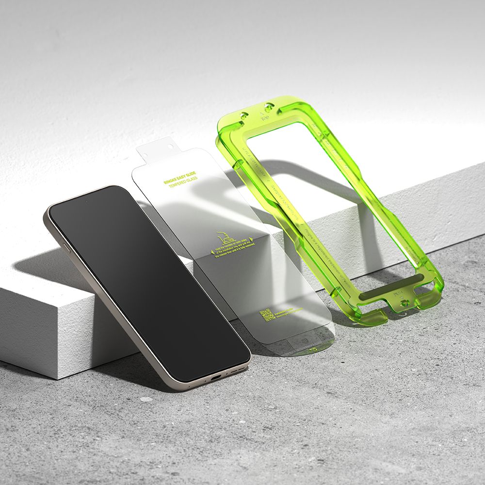 Ringke Easy Slide 2-Pack ეკრანის დამცავი OnePlus 15-ისთვის, გამჭვირვალე ბრონი შავი კანტების გარეშე და მექანიზმით ეკვრის მარტივი მონტაჟით