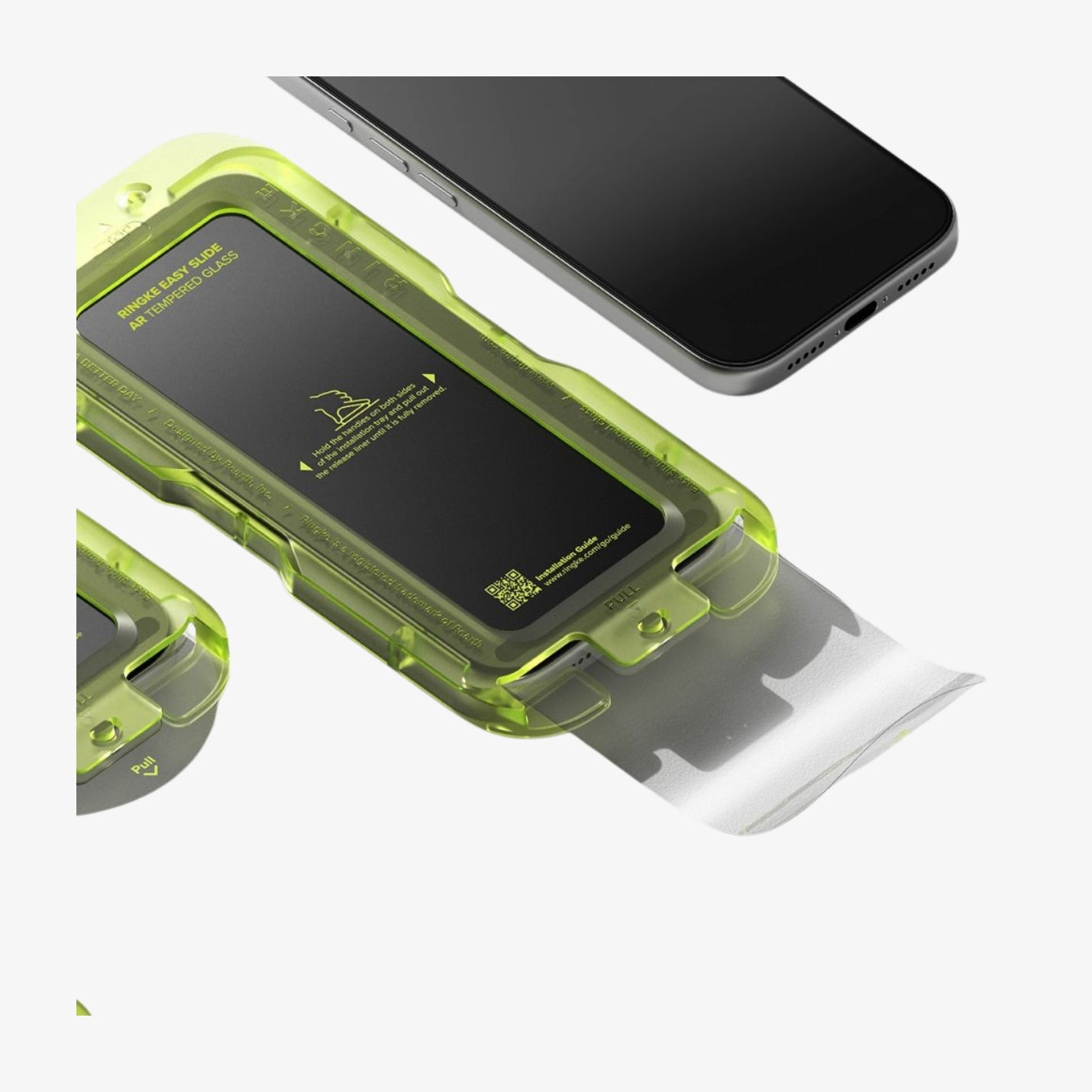 RINGKE Easy Slide anti-reflective დამცავი შუშა iPhone 17 Pro-ის ეკრანისთვის, ნაკლები ანარეკლით, გამძლე ბრონი ეკრანის მაქსიმალური დაცვისთვის