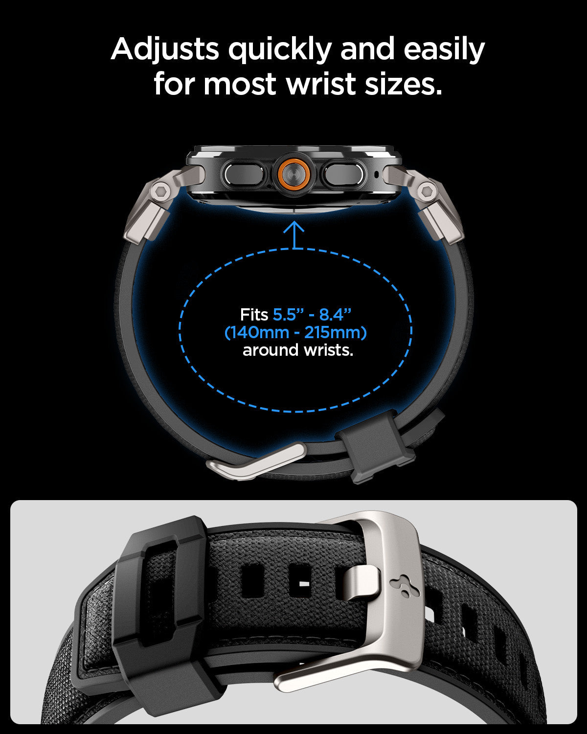 ბრუტალური Spigen DuraPro Armor სამაჯური Galaxy Watch Ultra-ისთვის
