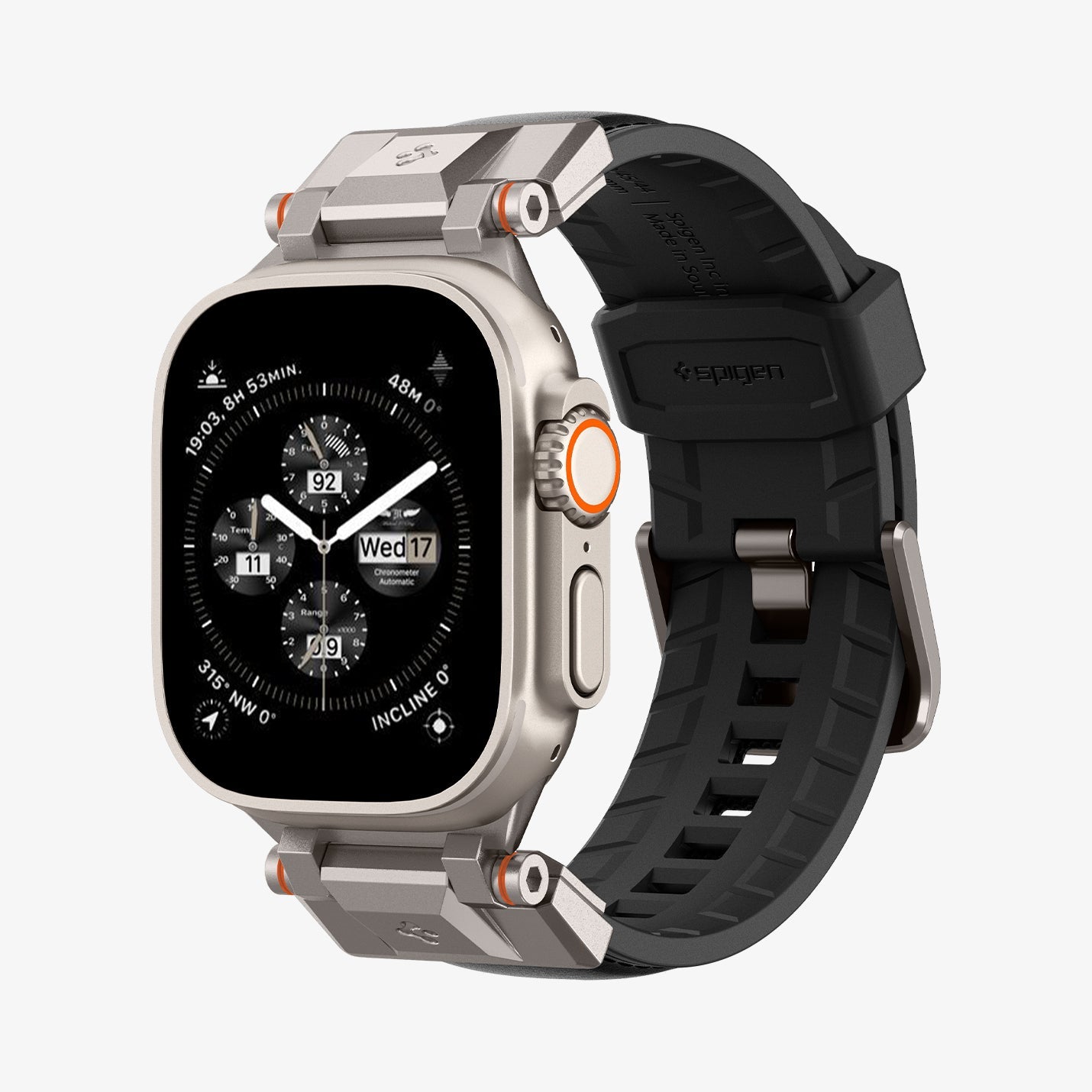 Spigen DuraPro Armor PU Band – პრემიუმ კლასი Apple Watch Ultra-სა და Apple Watch Series-ისთვის, გამძლე და კომფორტული სამაჯური სტილისა და დაცულობისთვის, Strap, Band