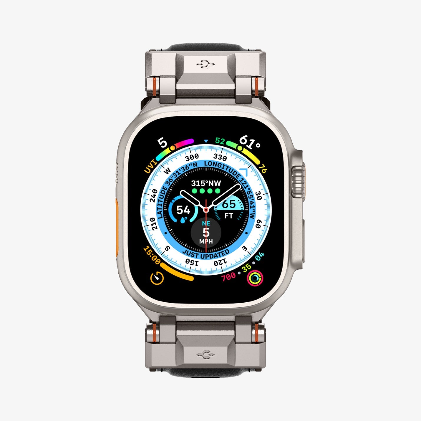 Spigen DuraPro Armor PU Band – პრემიუმ კლასი Apple Watch Ultra-სა და Apple Watch Series-ისთვის, გამძლე და კომფორტული სამაჯური სტილისა და დაცულობისთვის, Strap, Band