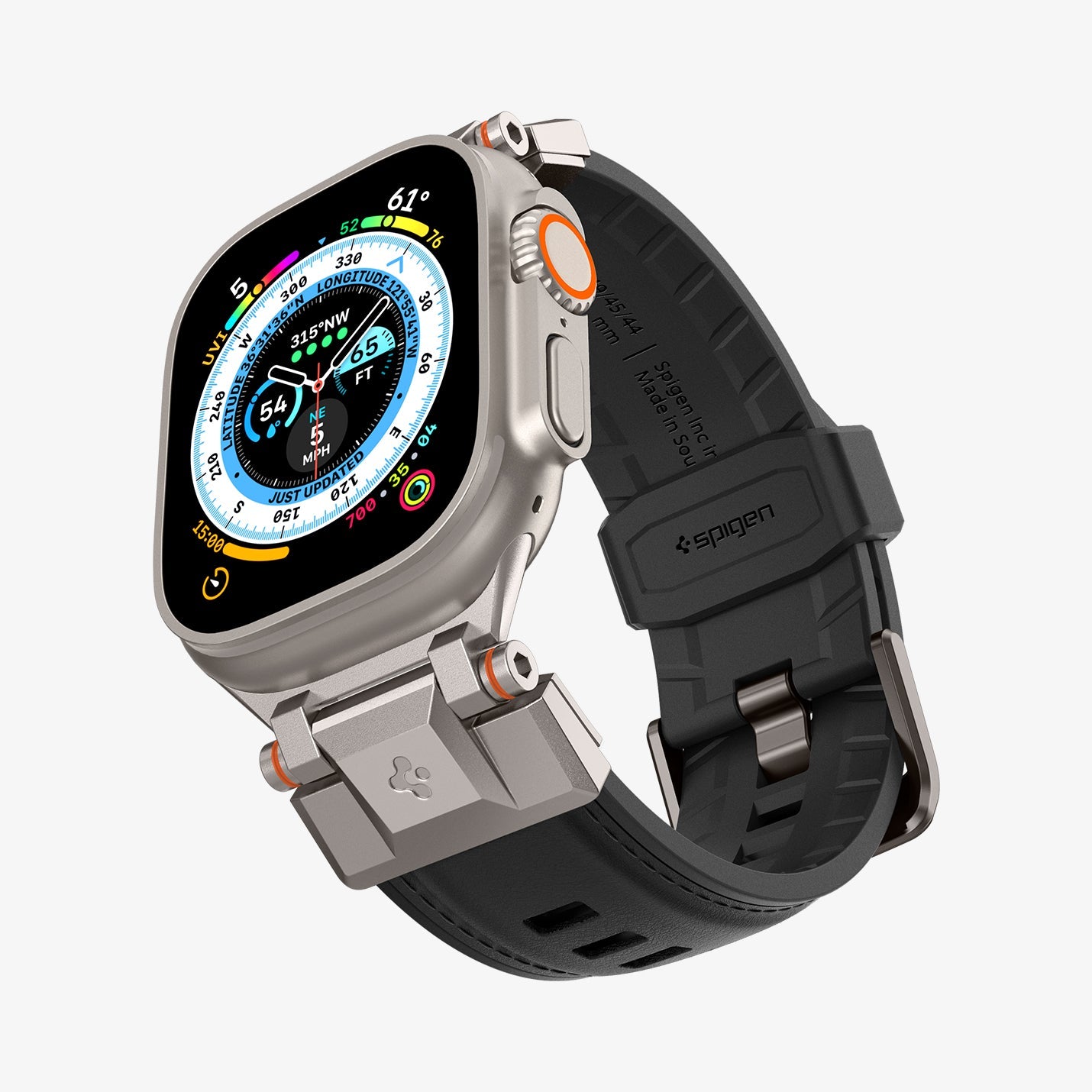 Spigen DuraPro Armor PU Band – პრემიუმ კლასი Apple Watch Ultra-სა და Apple Watch Series-ისთვის, გამძლე და კომფორტული სამაჯური სტილისა და დაცულობისთვის, Strap, Band