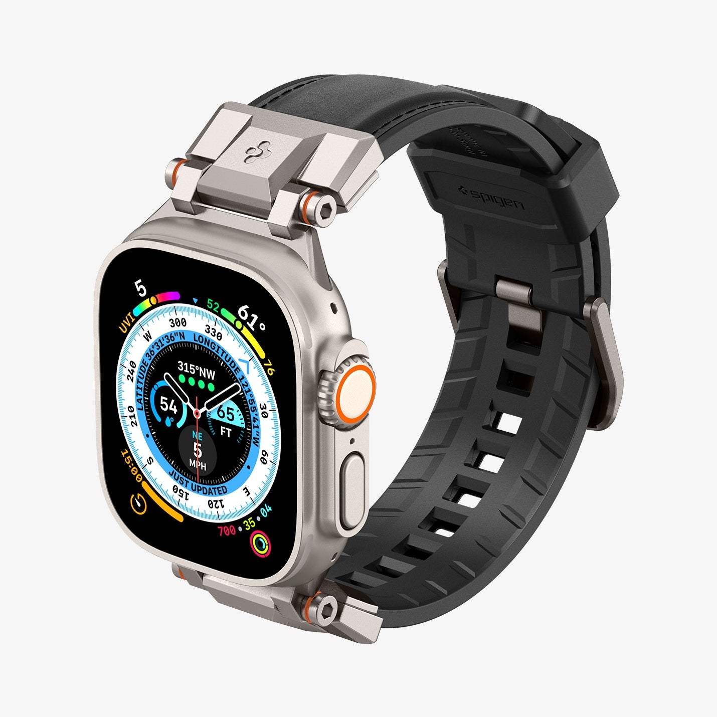 Spigen DuraPro Armor PU Band – პრემიუმ კლასი Apple Watch Ultra-სა და Apple Watch Series-ისთვის, გამძლე და კომფორტული სამაჯური სტილისა და დაცულობისთვის, Strap, Band