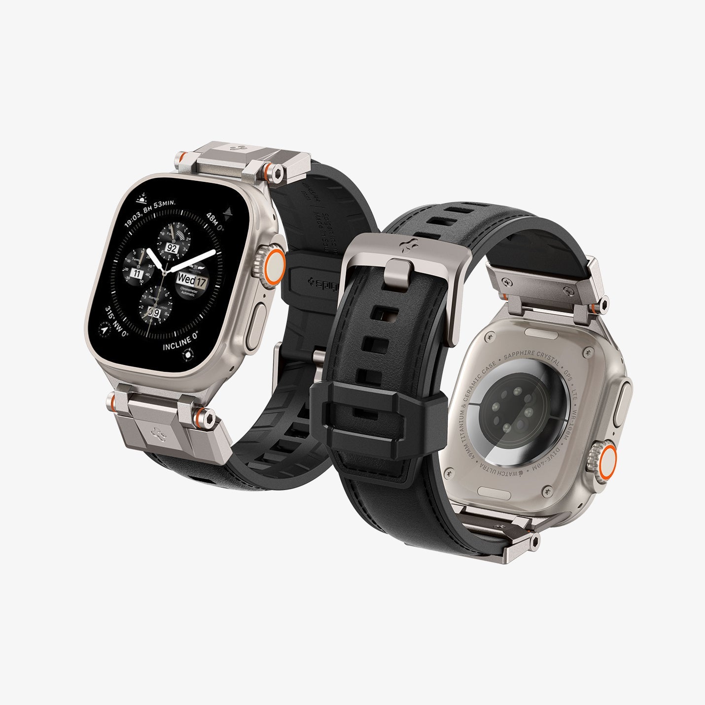 Spigen DuraPro Armor PU Band – პრემიუმ კლასი Apple Watch Ultra-სა და Apple Watch Series-ისთვის, გამძლე და კომფორტული სამაჯური სტილისა და დაცულობისთვის, Strap, Band