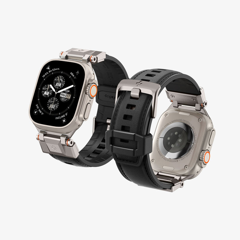 Spigen DuraPro Armor PU Band – პრემიუმ კლასი Apple Watch Ultra-სა და Apple Watch Series-ისთვის, გამძლე და კომფორტული სამაჯური სტილისა და დაცულობისთვის, Strap, Band