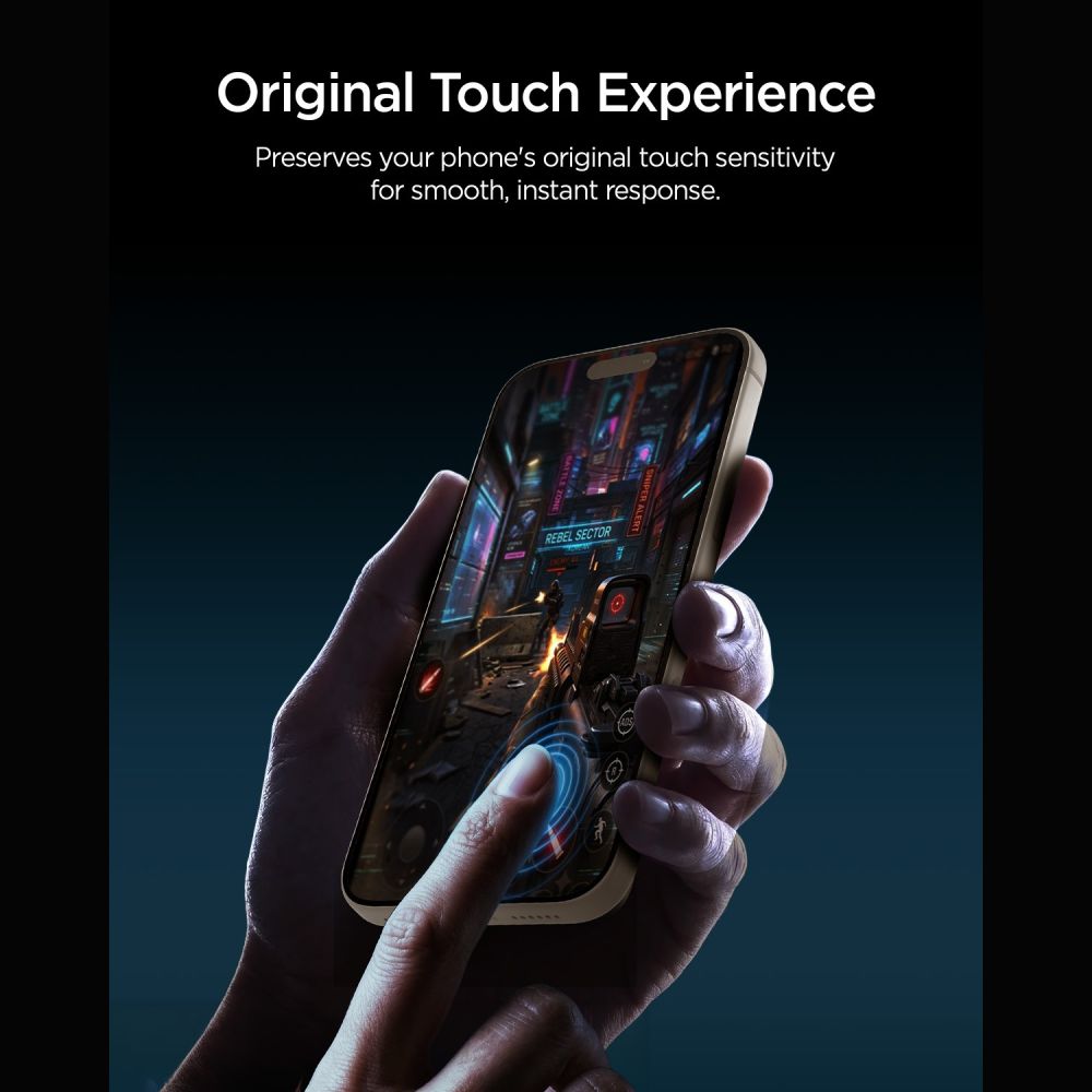 Spigen Privacy ეკრანის დამცავი iPhone 18 Pro Max AluminaCore ტექნოლოგიით