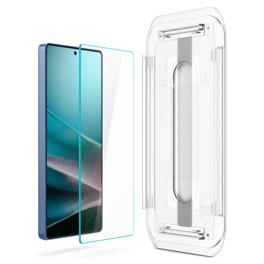 Spigen GLAS.tR EZ Fit ბრონირებული ეკრანის დამცავი Galaxy S25 Ultra-სთვის, თბილისში საუკეთესო დაცვა, ქეის მეგობრული დიზაინით და შავი კანტების გარეშე, ეკრანის დამცავი საუკეთესო ხარისხის თბილისში, საქართველოში, galaxy s25 ultra screen protector in tbilisi, case friendly