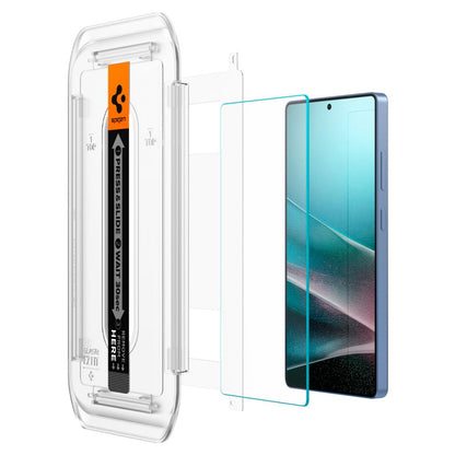 Spigen GLAS.tR EZ Fit ბრონირებული ეკრანის დამცავი Galaxy S25 Ultra-სთვის, თბილისში საუკეთესო დაცვა, ქეის მეგობრული დიზაინით და შავი კანტების გარეშე, ეკრანის დამცავი საუკეთესო ხარისხის თბილისში, საქართველოში, galaxy s25 ultra screen protector in tbilisi, case friendly