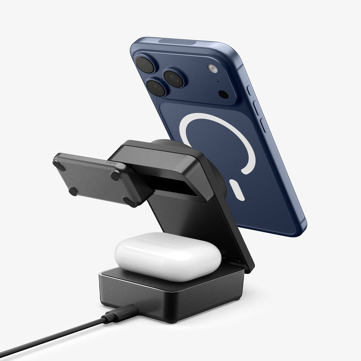 Spigen Wireless Charger Stand 3 in 1 კომფორტული გამოყენებისთვის
