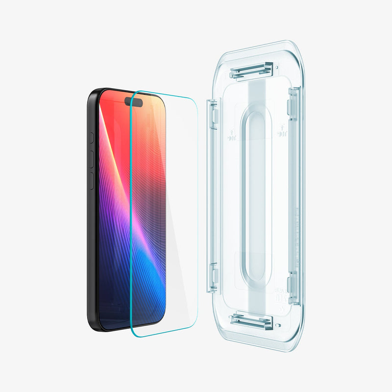 iPhone 18 Pro Max ეკრანის ბრონი შავი კანტების გარეშე Spigen EZ Fit AC