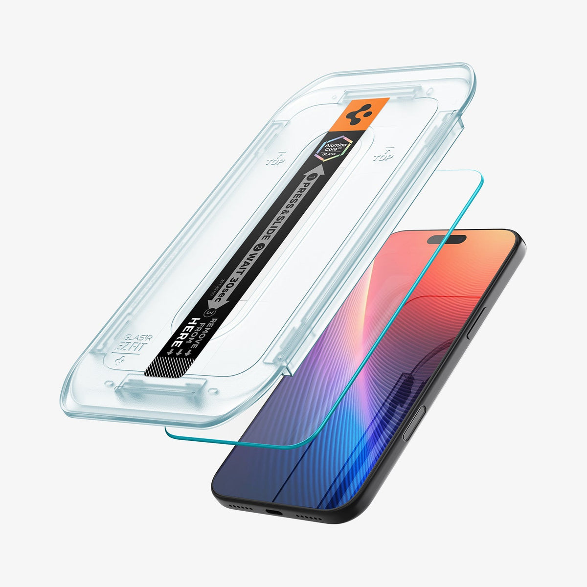 Spigen GLAS.tR EZ Fit AC ბრონი iPhone 18 Pro Max ეკრანის საიმედო დაცვისთვის