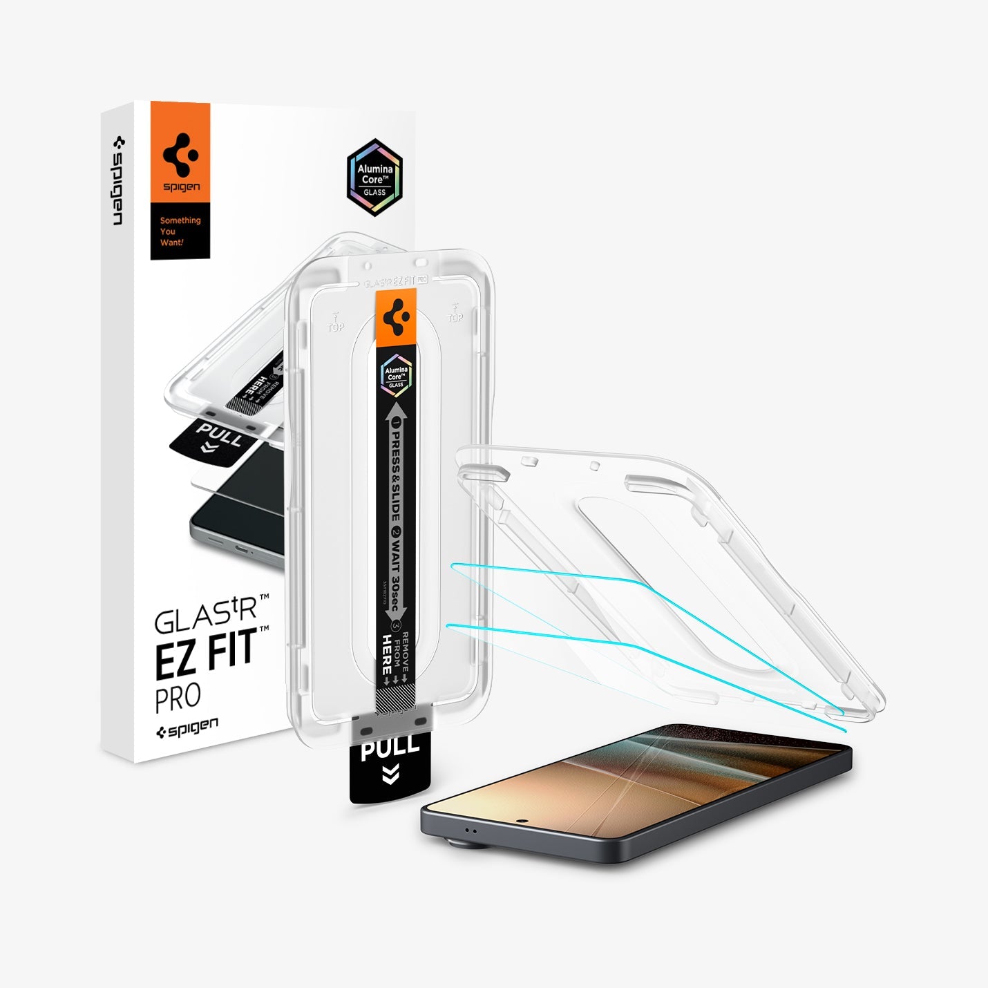 Spigen GLAS.tR EZ Fit Pro ეკრანის დამცავი Galaxy S26 Ultra ბრონი შუშით