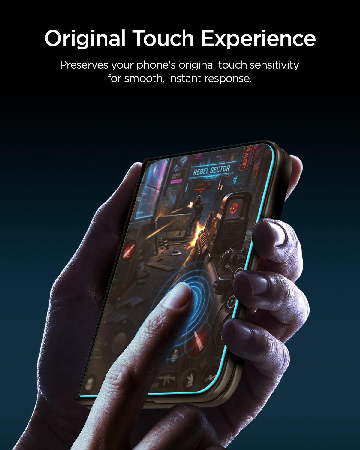 Spigen GLAS.tR EZ Fit AC ეკრანის დამცავი iPhone Duo-სთვის