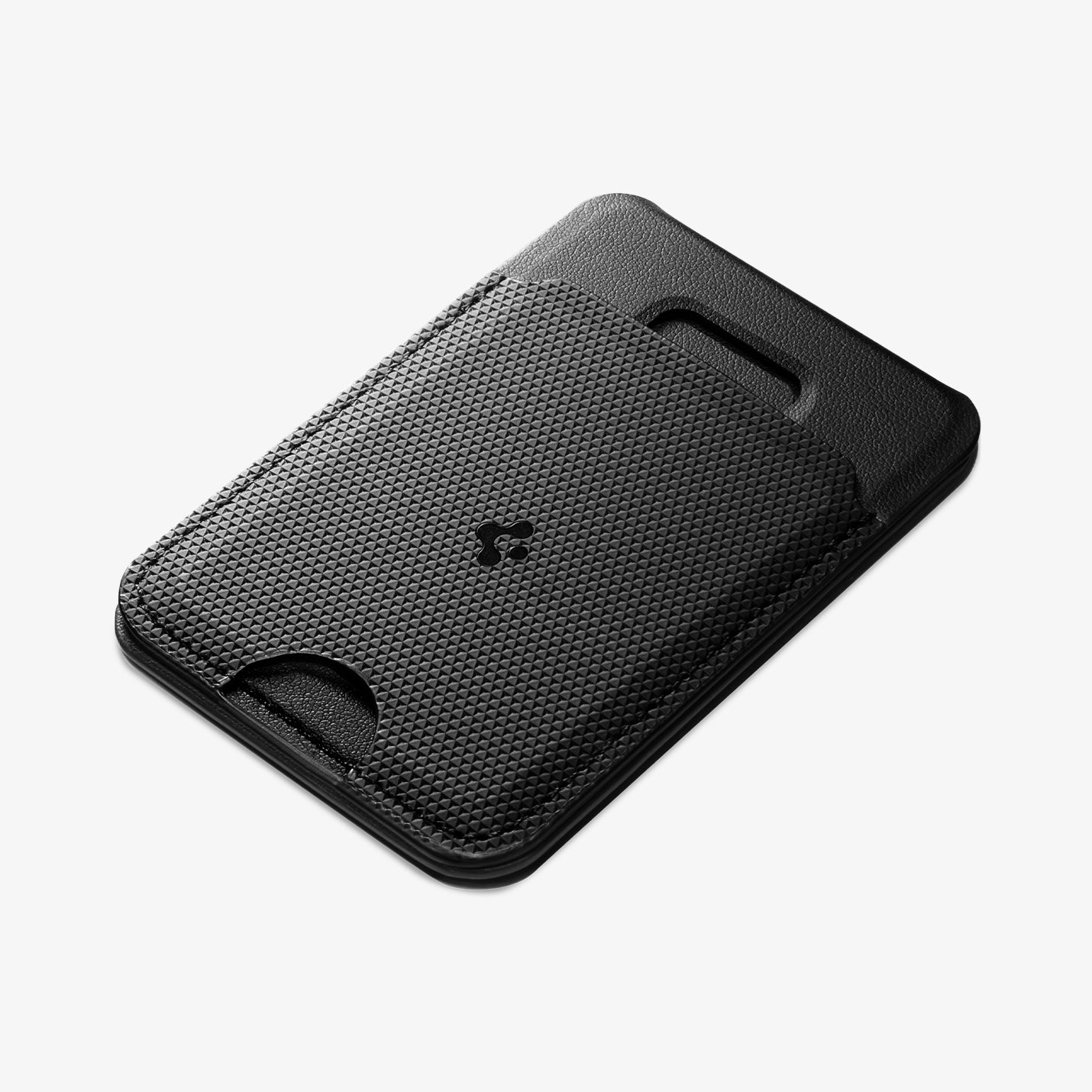 Spigen Slim Fold Tripod | S314-3 Magsafe Wallet — ბარათების ჩასადები საფულე ტელეფონის სადგამი და სმარტფონის დასაყენებელი.