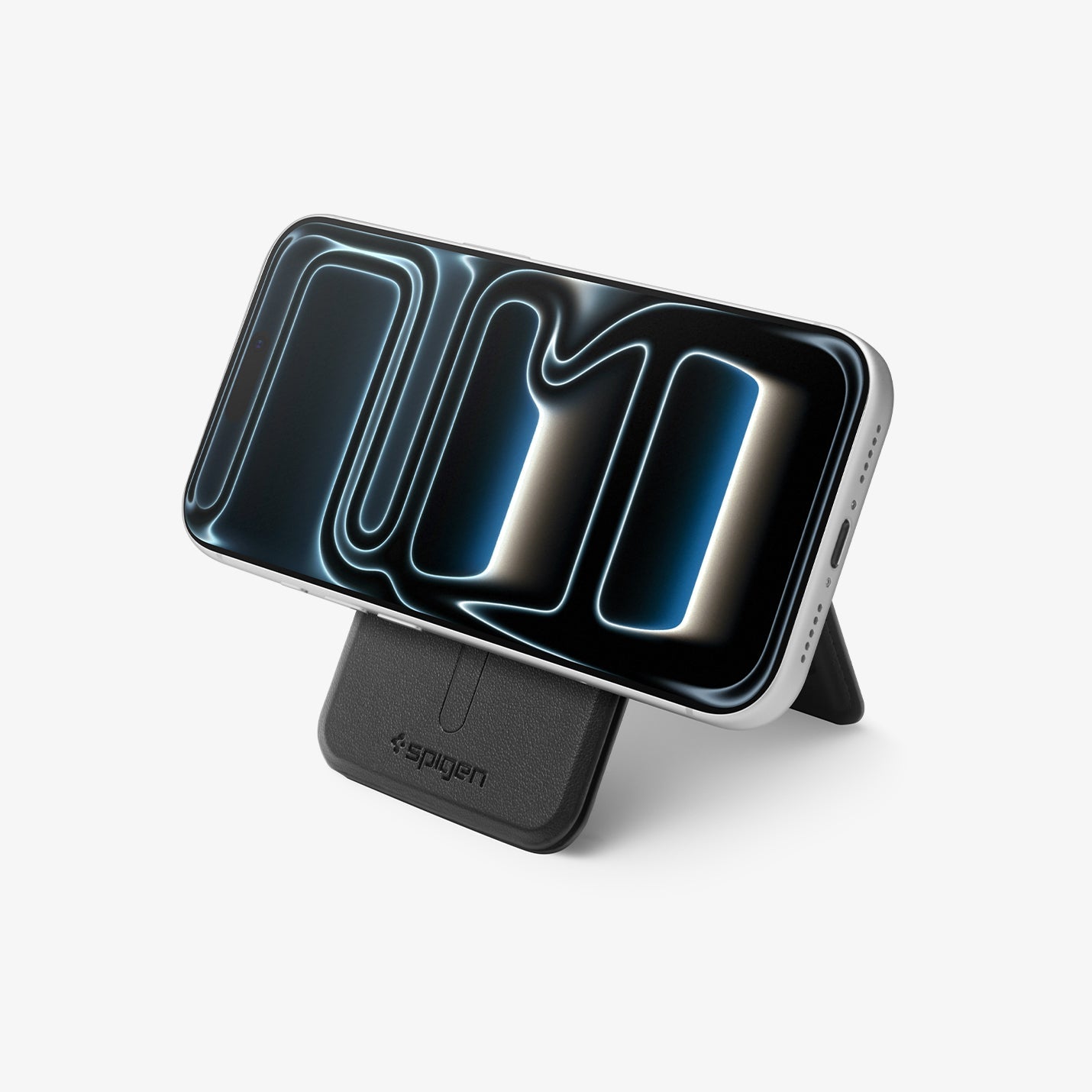 Spigen Slim Fold Tripod | S314-3 Magsafe Wallet — ბარათების ჩასადები საფულე ტელეფონის სადგამი და სმარტფონის დასაყენებელი.