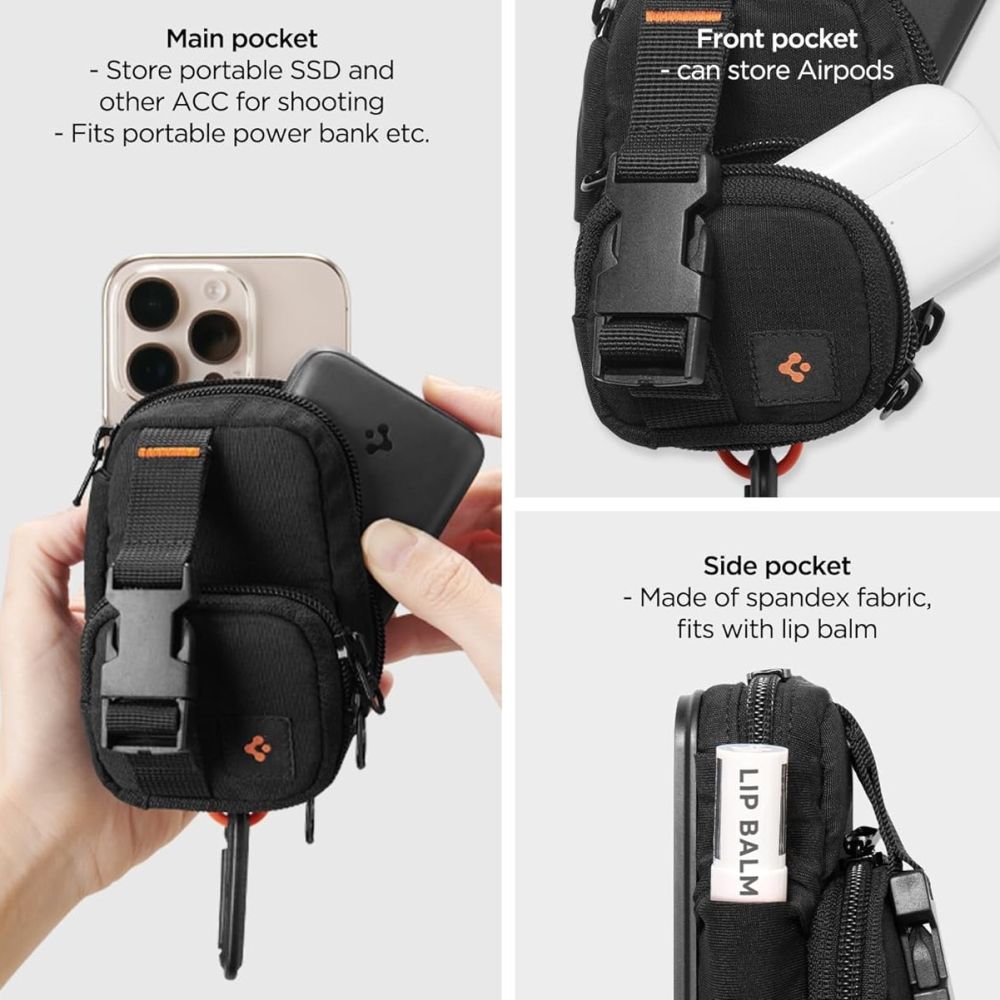 Spigen Snap Zip MagSafe Card Holder – მაგნიტური პრემიუმ კლასის საფულე , მაგსეიფ აქსესუარი