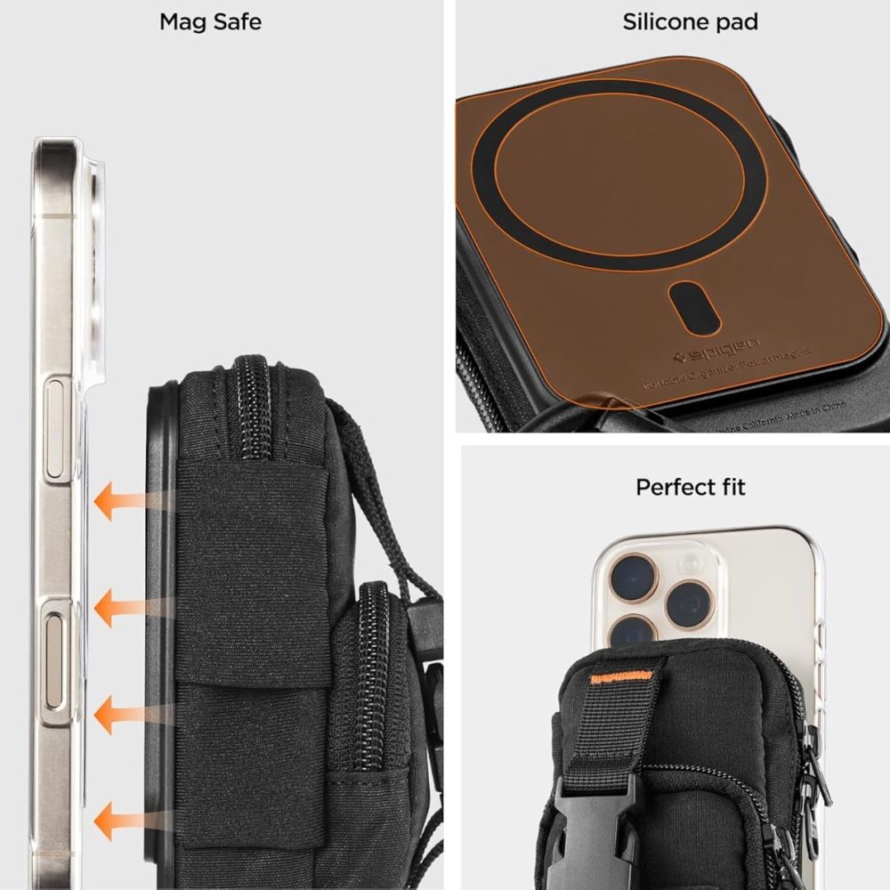 Spigen Snap Zip MagSafe Card Holder – მაგნიტური პრემიუმ კლასის საფულე , მაგსეიფ აქსესუარი