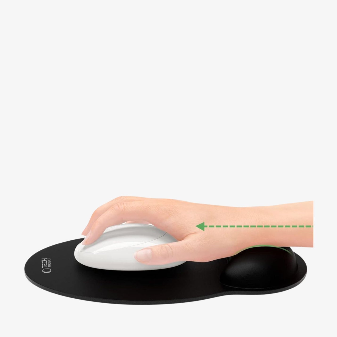 Tech-Protect A200 მაუს პადი გელის ხელის დასაყრდენით – ერგონომიული და კომფორტული მაუსის დასადები 25x22.5 სმ.